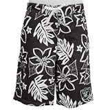 Oakland Raiders GIII NFL Hawaiian Print Swim Trunks