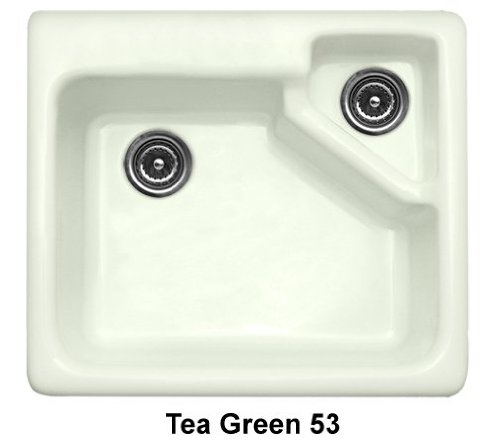 CorStone 11353 Tea Green Quidnick Quidnick Single Bowl Self Rim Kitchen Sink with Disposal Chamber a