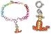 Licensed  Disney Tigger the Tiger Charm & Rainbow Bracelet Set