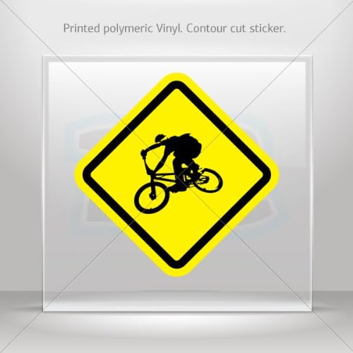 Decal Sticker bmx bicycle area sign car helmet window bike Garage door 6 X 6 Inches Vinyl color print 0600 ZK263