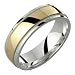 Aldabella - Stunning Two Tone Comfort Fit Wedding Band for Him & Her! Custom Made! Choose your Size.