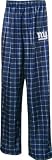 New York Giants Youth Blue/Grey Printed Plaid Sleep Pants