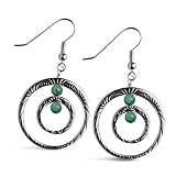 Circle of Life Green Turquoise Earrings