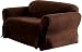 Soft Suede Sofa Slipcover - Chocolate