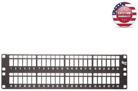 1 Pack X ICC Blank Keystone Patch Panel - High Density Style - 48-Port - 2 RU - By Nexiron
