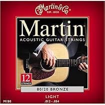 Martin M190 Light 12-String Acoustic Guitar Strings