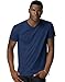 Hanes Men's Cotton Nano V-Neck T-Shirt,Vintage Navy,Large