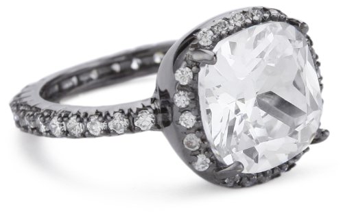CZ oleh Kenneth Jay Lane "Trend CZ" Cubic Zirconia Dan Cincin Membuka, Ukuran 7 CZ by Kenneth Jay Lane "Trend CZ" Cubic Zirconia And Pave Ring, Size 7