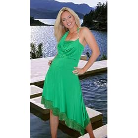 Designer Emerald Green Cocktail Dress