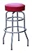 Commercial Grade Red Restaurant Swivel Bar Stool - Made in USA