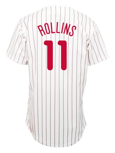 MLB Jimmy Rollins Philadelphia Phillies Replica Home Jersey (Small)