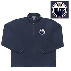 Edmonton Oilers NHL "Glacier" Fleece Pullover Sweatshirt (Navy)