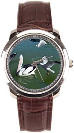 Tinax Best Leather Watch Straps Cute Pelican Brown Pelican And Seagulls