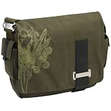 Case Logic SNMB-15F 15.4-Inch Fullsize Canvas Messenger Bag with Laptop Storage (Green)