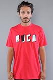 RVCA The Boardwalk Tee in Red,T-shirts for Men