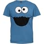 Sesame Street Cookie Monster Face Blue Tee T-Shirt