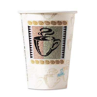 Dixie - PerfecTouch Hot Cups, Paper, 8 oz., Coffee Dreams Design, 50/Pack