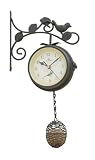 Gablemere Bird Feeder Clock with Thermometer 11.5cm