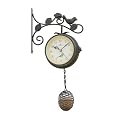 Gablemere Bird Feeder Clock with Thermometer 11.5cm