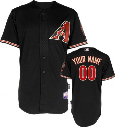 Arizona Diamondbacks - Personalized with Your Name - Authentic Cool Base 2010 Alternate Black On-Field Jersey - 40