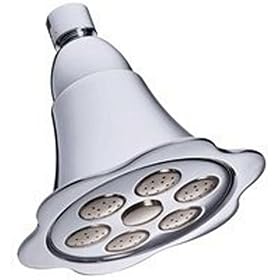 Danze D461641CBN Lily Five and 1/2-Inch Showerhead, Chrome with Brushed Nickel Accents