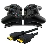 High Speed HDMI Cable +USB Dual Charger for SONY PS3 Playstation 3