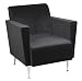 Adesso Memphis Velvet Club Chair, Black