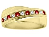 Ruby Ring with Diamonds in Yellow Gold