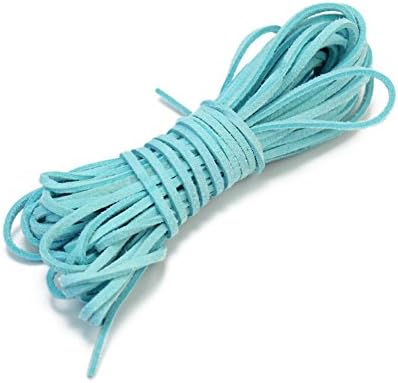 1 Roll Durable Lake Blue Suede Leather Cord String 2mm for Bracelet Necklace DIY