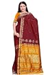 Maroon Art Silk Indian Sari with designer pallu