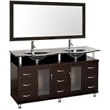 Accara 60 Inch Double Glass Counter
