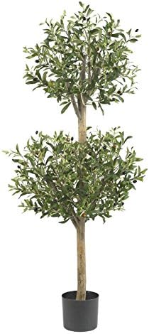 Olive Double Topiary Silk Tree - 4.5 Feet