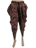 Boho Chic Dhoti Style Brown Capri Harem Yoga Pant Baggy Trouser for Women 38
