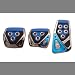 RAZO RP104BL JDM Blue GT Carbon Fiber Manual Pedal Covers