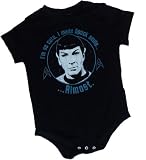 "Im So Cute, I Made Spock Smile... Almost." -- Star Trek Infant Onesie Snapsuit
