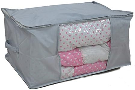 Topeva Thicken Big Capacity Dustproof Quilt Blanket Storage Organizer (Light Gray)