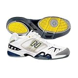 Men's New Balance CT1003W (D) Tennis Shoe-White/Navy