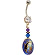 Handcrafted Aquatic Dolphin Belly Ring MADE WITH SWAROVSKI ELEMENTS