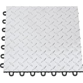 XFloor Interlocking Floor Expansion Kit - Liquid Silver , 1Ft. x 1Ft. Ea., 10-Pk., Model# 654025 by Diamond Life