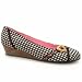 Schuh Serena Ribbon Heart Wedge - 7 Uk - White & Black - Fabric
