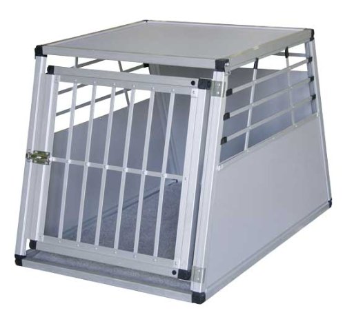 Kerbl 82391 Alu-Transportbox f&uuml;r Hunde 77 x 55 x 50 cm, mit Kissen