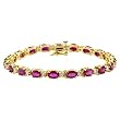 14K Yellow Gold Ruby and Diamond Bracelet