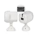 ICOCO LED Motion Sensor Light 4 LEDs 600 Lumens Battery Powered Ultra Bright Outdoor Spotlight Wireless Warm White (White)