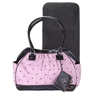 Baby Essentials Embroidered Dot Diaper Bag Pink