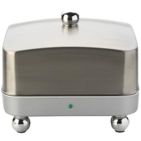 ButterWizard Alfille 60025 Temperature-Controlled Portable Butter Dish with Lid, Silver... by ButterWizard