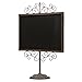 MyGift Stylish Vintage Brown Metal Frame Semi-Permanent Chalkboard Display Sign Stand