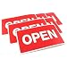 6 Open Signs Window Business Display Showcase Message