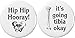 Set 2 Hip Hooray / going tibia okay 1.25â€ Buttons Pins Science Gothic Humor