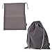Cosmos Â® Set of 2 Premium Gray Travel Carry Drawstring Headphones Pouch Bag (Gray Color)