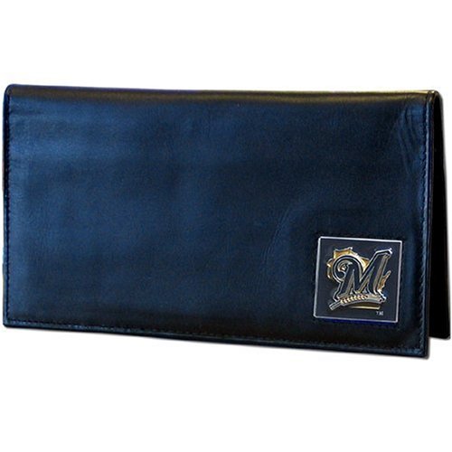 MLB Milwaukee Brewers Leather Checkbook Cover